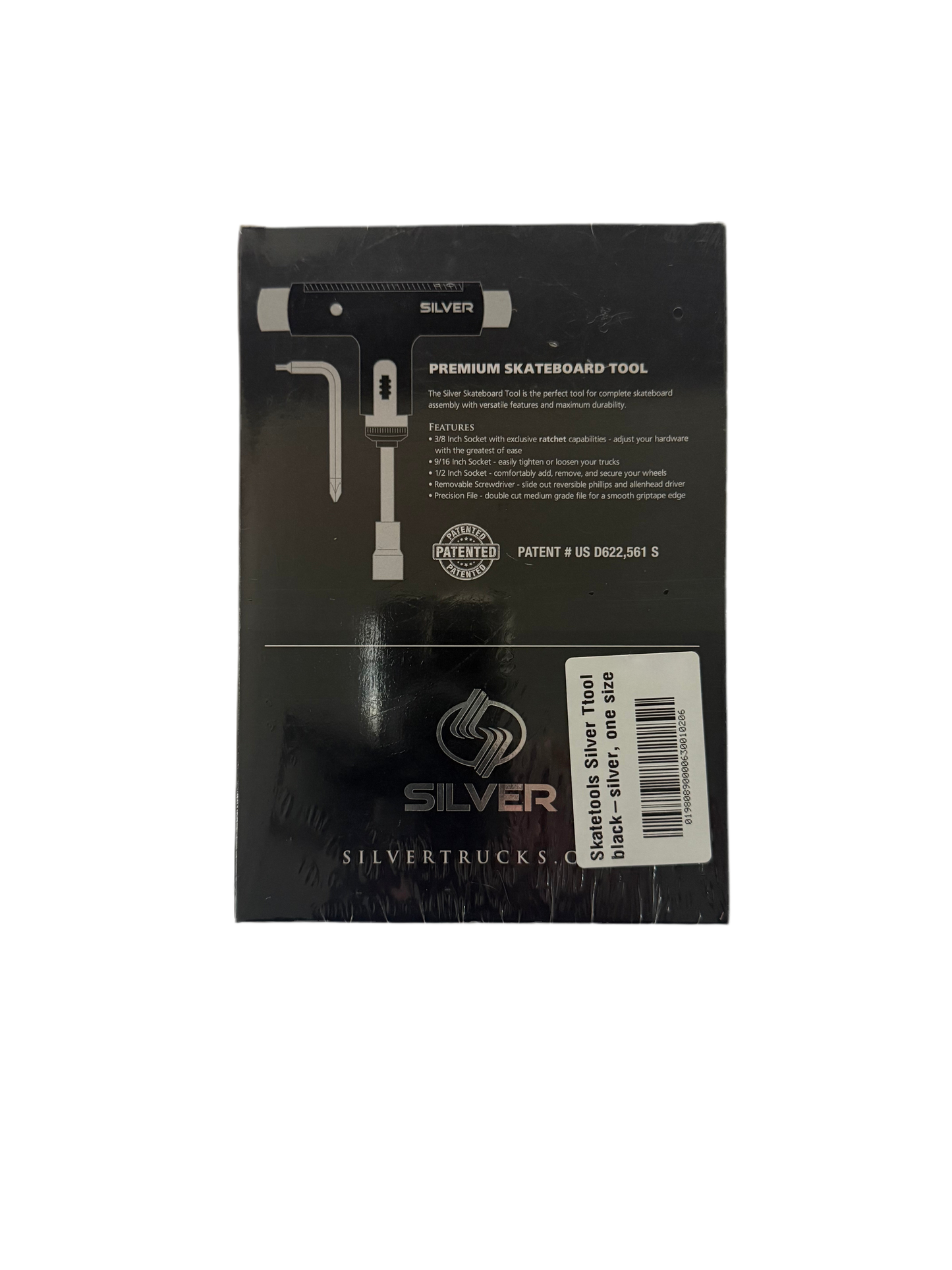 Silver skateboard tool